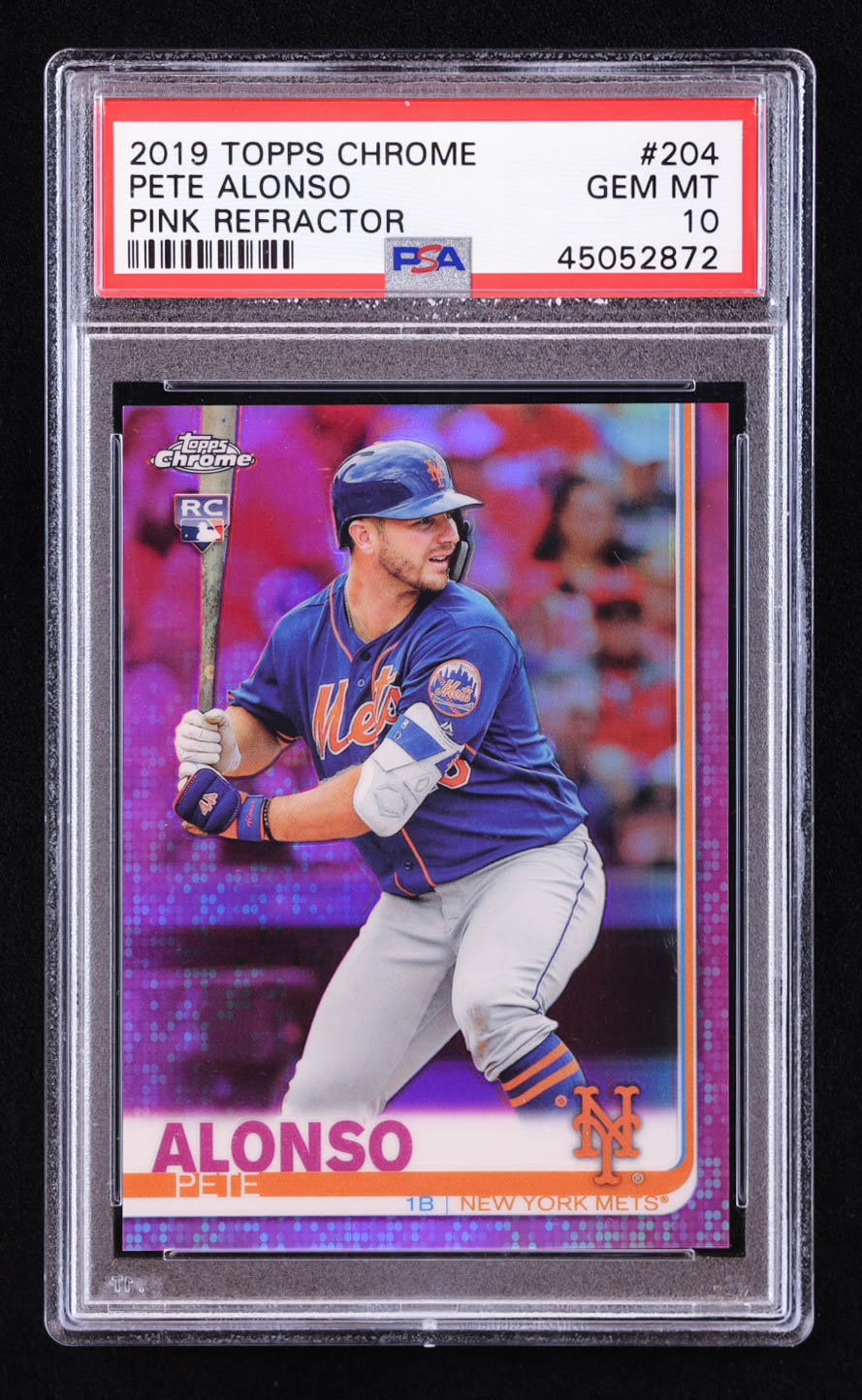 Pete Alonso 2019 Topps Chrome Pink Refractors #204 RC (PSA 10) at PristineAuction.com Pete Alonso 2019 Topps Chrome Pink Refractors #204 RC (PSA 10) at PristineAuction.com