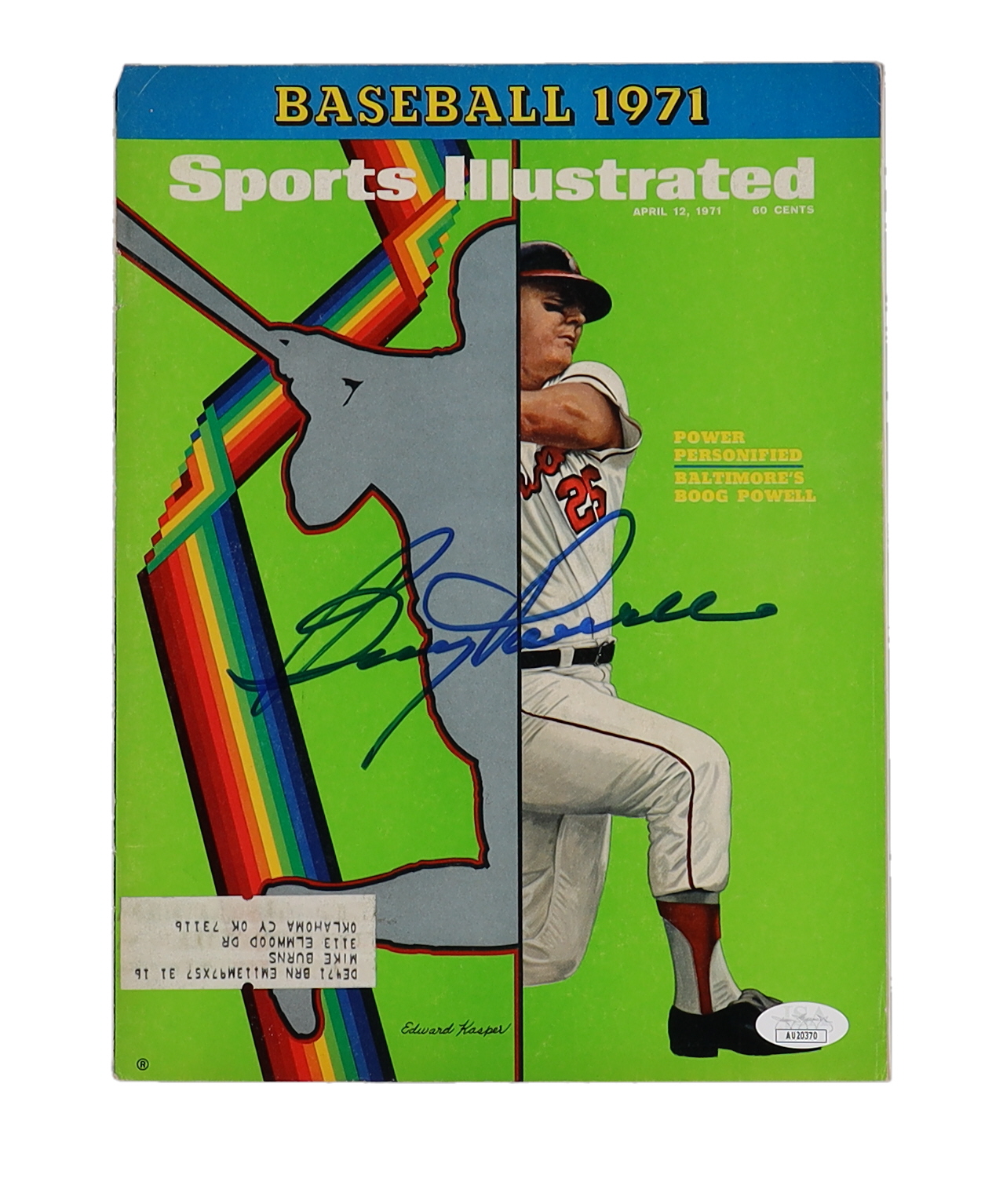 John "Boog" Powell Signed 1971 Sports Illustrated Magazine Cover (JSA) at PristineAuction.com John "Boog" Powell Signed 1971 Sports Illustrated Magazine Cover (JSA) at PristineAuction.com