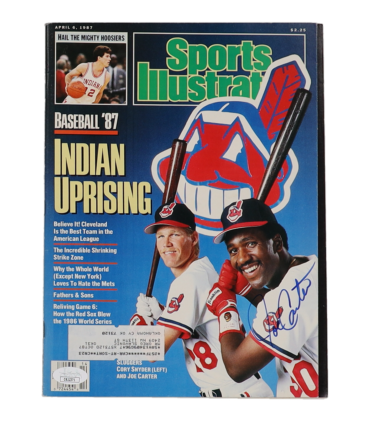 Joe Carter Signed 1987 Sports Illustrated Magazine (Beckett) at PristineAuction.com Joe Carter Signed 1987 Sports Illustrated Magazine (Beckett) at PristineAuction.com