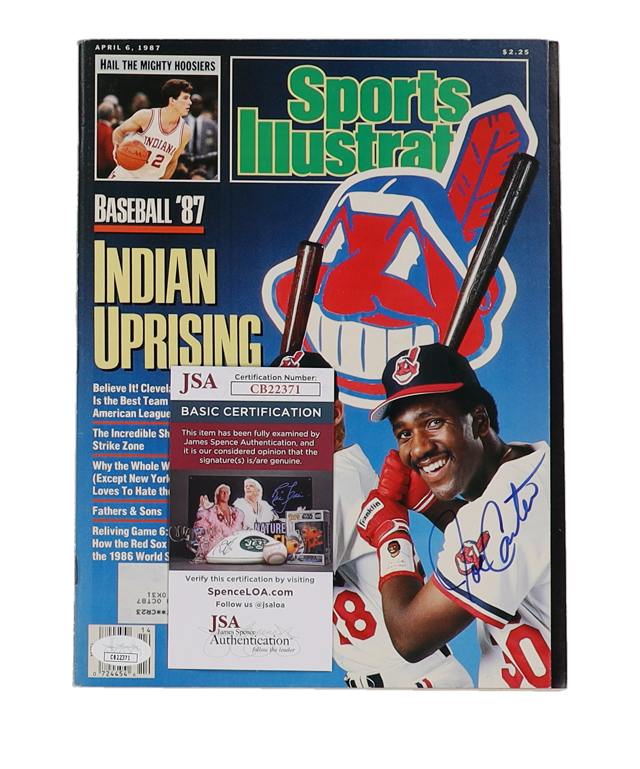 Joe Carter Signed 1987 Sports Illustrated Magazine (Beckett) at PristineAuction.com Joe Carter Signed 1987 Sports Illustrated Magazine (Beckett) at PristineAuction.com