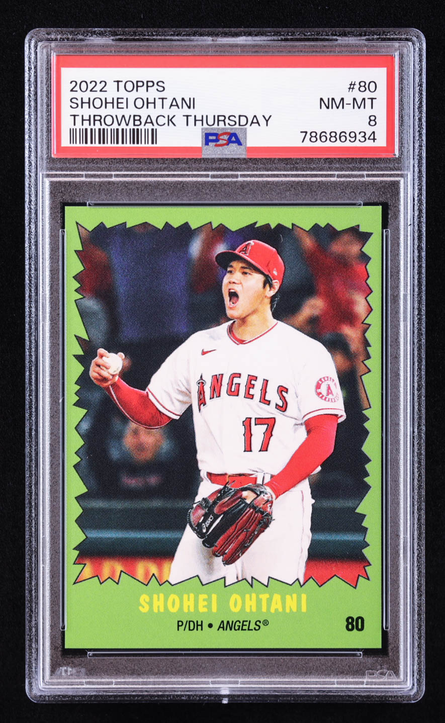 Shohei Ohtani 2022 Topps Throwback Thursday #80 / '79 Incredible Hulk (PSA 8) at PristineAuction.com Shohei Ohtani 2022 Topps Throwback Thursday #80 / '79 Incredible Hulk (PSA 8) at PristineAuction.com