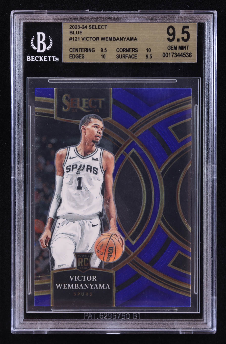 Victor Wembanyama 2023-24 Select Blue #121 RC (BGS 9.5) at PristineAuction.com Victor Wembanyama 2023-24 Select Blue #121 RC (BGS 9.5) at PristineAuction.com