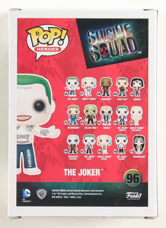 Jared Leto Signed "Suicide Squad" #96 The Joker Funko Pop! Vinyl Figure (AutographCOA) at PristineAuction.com Jared Leto Signed "Suicide Squad" #96 The Joker Funko Pop! Vinyl Figure (AutographCOA) at PristineAuction.com