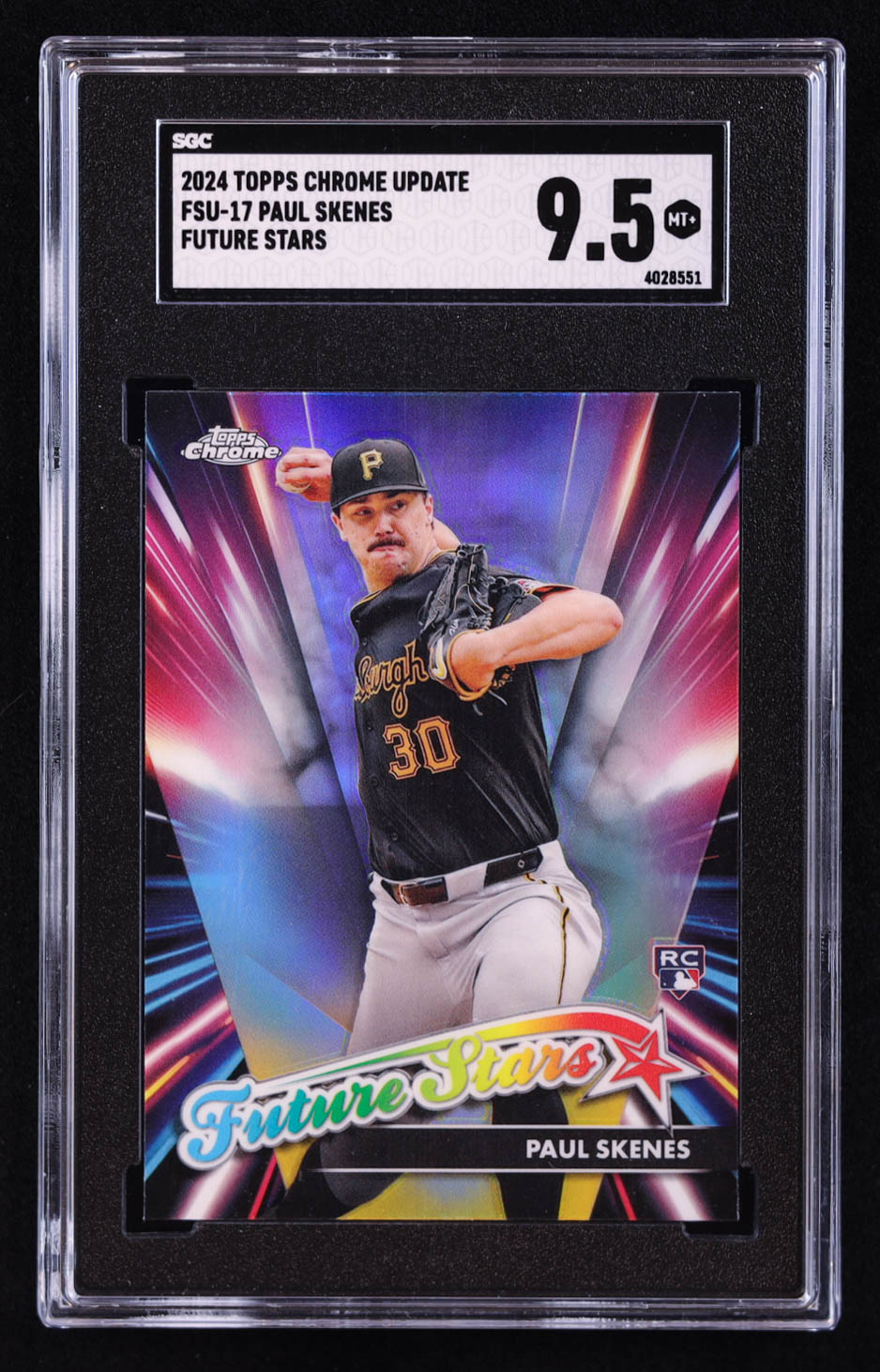 Paul Skenes 2024 Topps Chrome Future Stars Refractors #FSU17 RC (SGC 9.5) at PristineAuction.com Paul Skenes 2024 Topps Chrome Future Stars Refractors #FSU17 RC (SGC 9.5) at PristineAuction.com