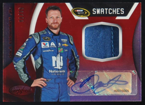 Dale Earnhardt Jr. 2016 Panini Certified Signature Swatches Mirror Red #SSDE #01/35 at PristineAuction.com Dale Earnhardt Jr. 2016 Panini Certified Signature Swatches Mirror Red #SSDE #01/35 at PristineAuction.com