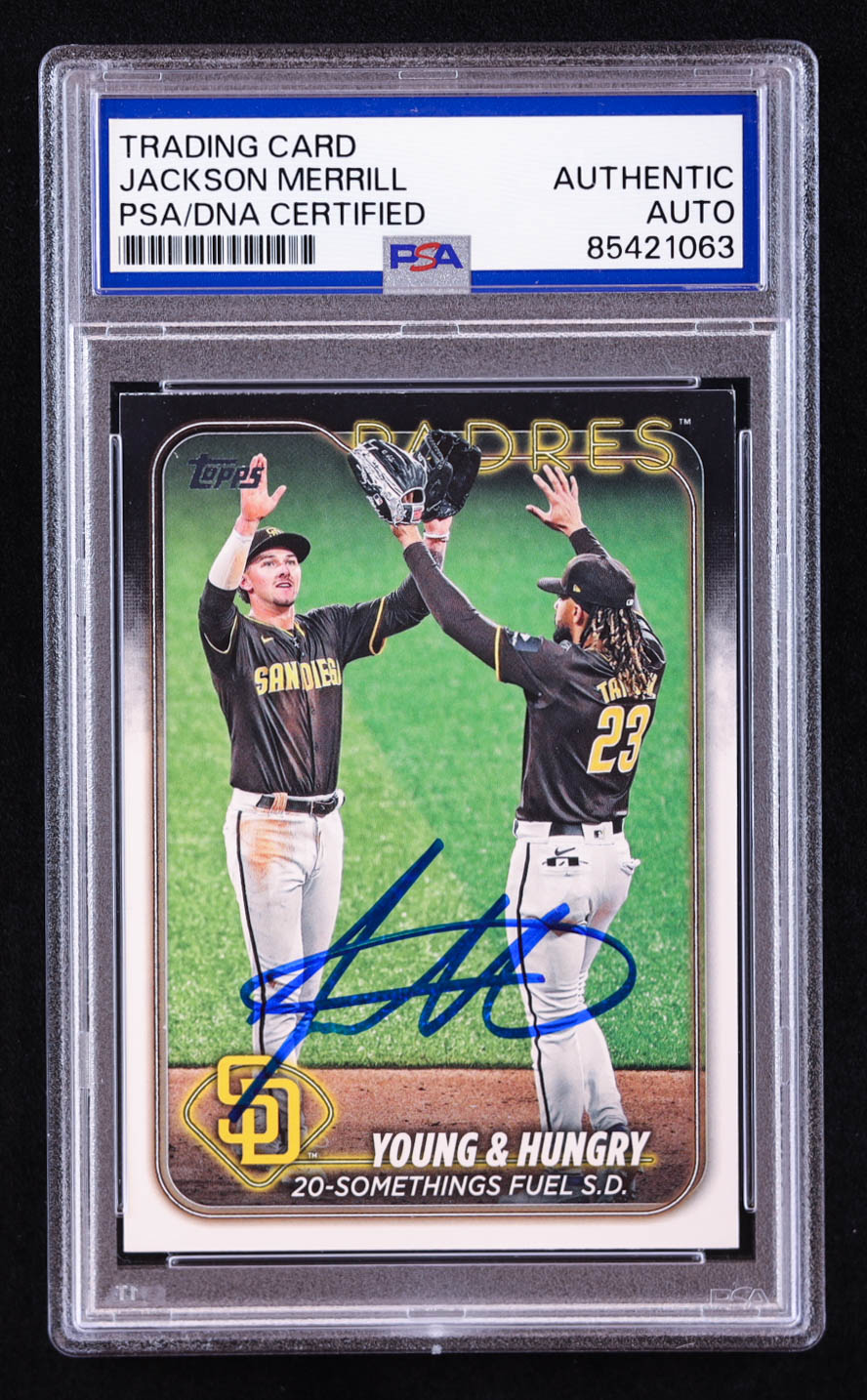 Jackson Merrill Signed 2024 Topps Update #US48 Jackson Merrill RC / Fernando Tatis Jr. (PSA) at PristineAuction.com Jackson Merrill Signed 2024 Topps Update #US48 Jackson Merrill RC / Fernando Tatis Jr. (PSA) at PristineAuction.com