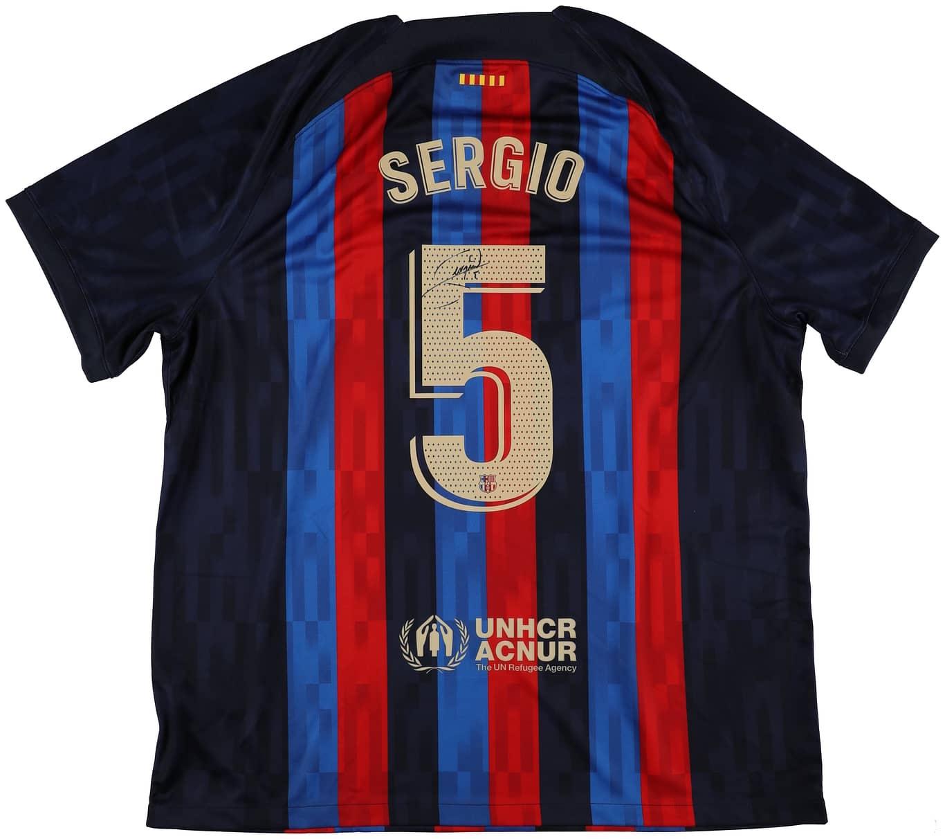 Sergio Busquets Signed Barcelona Nike Jersey (Icons) at PristineAuction.com Sergio Busquets Signed Barcelona Nike Jersey (Icons) at PristineAuction.com
