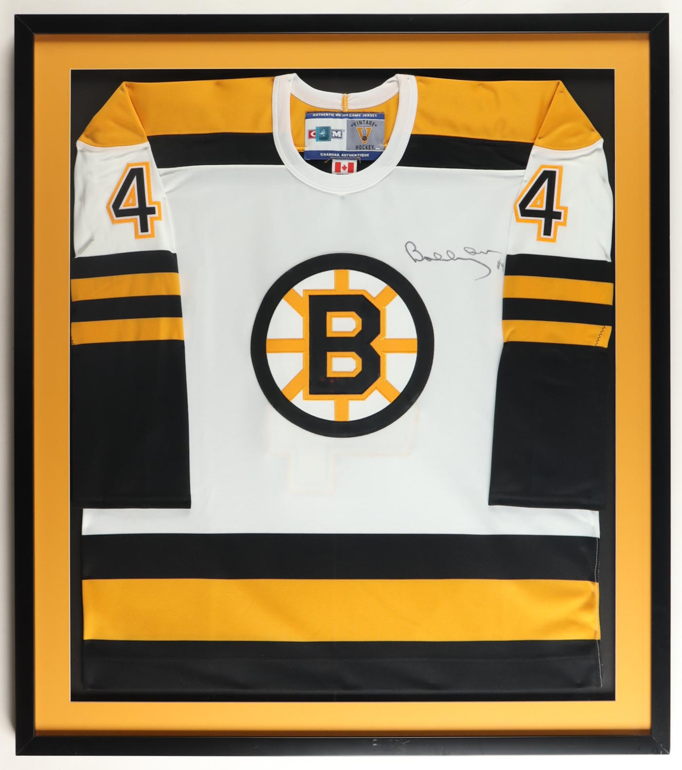 Bobby Orr Signed Custom Framed Jersey Display (GNR) at PristineAuction.com Bobby Orr Signed Custom Framed Jersey Display (GNR) at PristineAuction.com