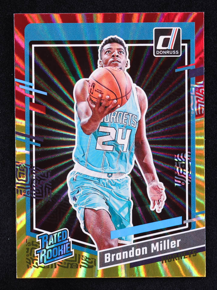 Brandon Miller 2023-24 Donruss Holo Red and Gold Laser #226 RC at PristineAuction.com Brandon Miller 2023-24 Donruss Holo Red and Gold Laser #226 RC at PristineAuction.com