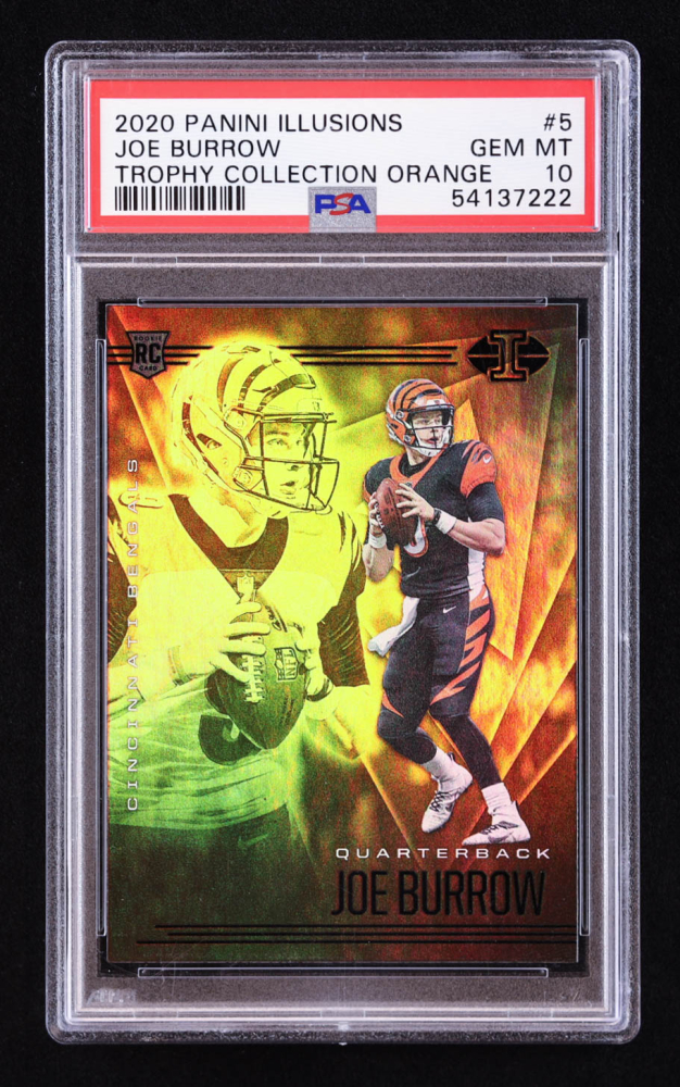 Joe Burrow 2020 Panini Illusions Orange #5 RC (PSA 10)