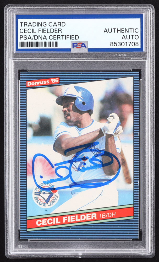 Cecil Fielder Signed 1986 Donruss #512 RC (PSA) at PristineAuction.com Cecil Fielder Signed 1986 Donruss #512 RC (PSA) at PristineAuction.com
