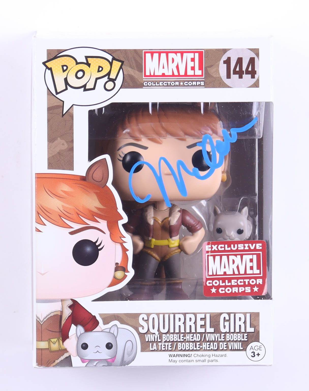 Milana Vayntrob Signed "Marvel Collector Corps" #144 Squirrel Girl Funko Pop! Vinyl Figure (Beckett) at PristineAuction.com Milana Vayntrob Signed "Marvel Collector Corps" #144 Squirrel Girl Funko Pop! Vinyl Figure (Beckett) at PristineAuction.com