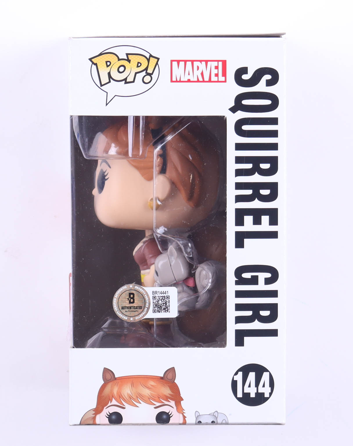 Milana Vayntrob Signed "Marvel Collector Corps" #144 Squirrel Girl Funko Pop! Vinyl Figure (Beckett) at PristineAuction.com Milana Vayntrob Signed "Marvel Collector Corps" #144 Squirrel Girl Funko Pop! Vinyl Figure (Beckett) at PristineAuction.com