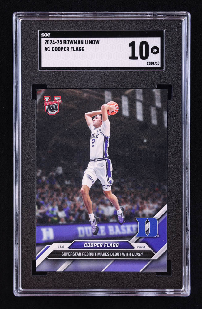 Cooper Flagg 2024-25 Bowman U Now #1 RC (SGC 10) at PristineAuction.com Cooper Flagg 2024-25 Bowman U Now #1 RC (SGC 10) at PristineAuction.com