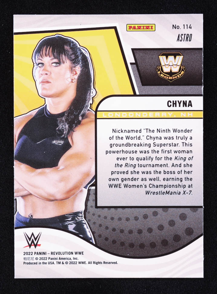 Chyna 2022 Revolution WWE Astro #114 at PristineAuction.com Chyna 2022 Revolution WWE Astro #114 at PristineAuction.com