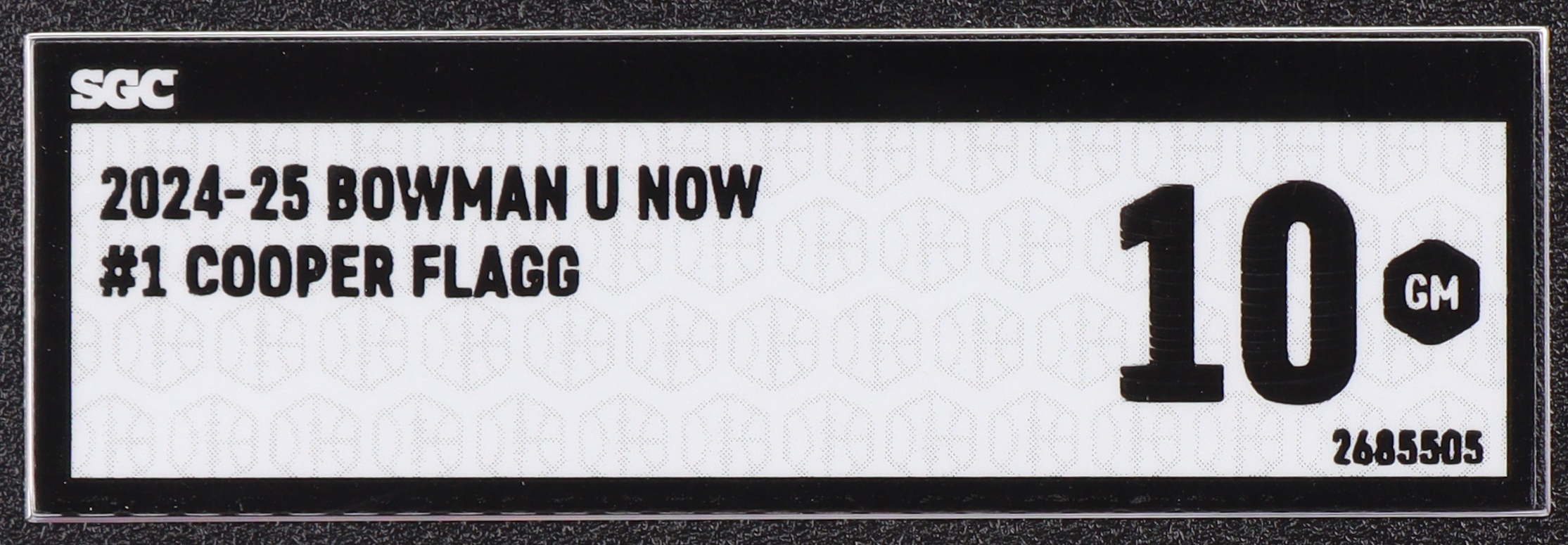 Cooper Flagg 2024-25 Bowman U Now #1 RC (SGC 10) at PristineAuction.com Cooper Flagg 2024-25 Bowman U Now #1 RC (SGC 10) at PristineAuction.com