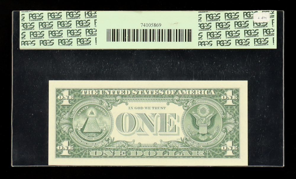 1957-A U.S. $1 One Dollar Silver Certificate - Blue Seal (PMG SBN 67PPQ) at PristineAuction.com 1957-A U.S. $1 One Dollar Silver Certificate - Blue Seal (PMG SBN 67PPQ) at PristineAuction.com