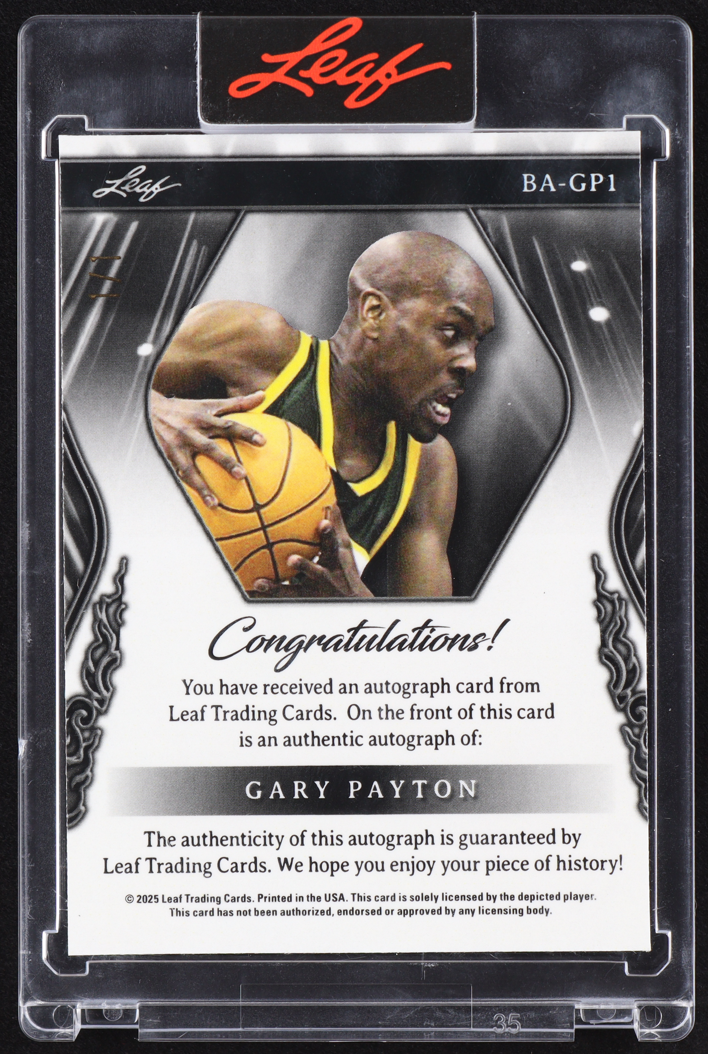 Gary Payton 2025 Leaf Sports Heroes Gold Autographs #BAGP1 #1/1 at PristineAuction.com Gary Payton 2025 Leaf Sports Heroes Gold Autographs #BAGP1 #1/1 at PristineAuction.com