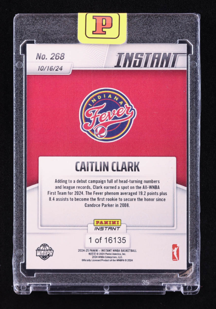 2024 Panini Instant WNBA 268 CAITLIN CLARK INDIANA 1ST TEAMM ALL WNBA IN Hand - Foto 11