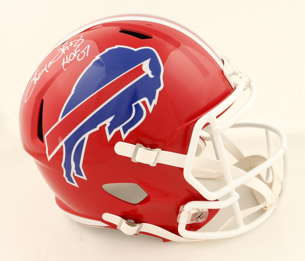 Thurman Thomas Signed Bills Full-Size Speed Helmet Inscribed "HOF 07" (Beckett) at PristineAuction.com Thurman Thomas Signed Bills Full-Size Speed Helmet Inscribed "HOF 07" (Beckett) at PristineAuction.com