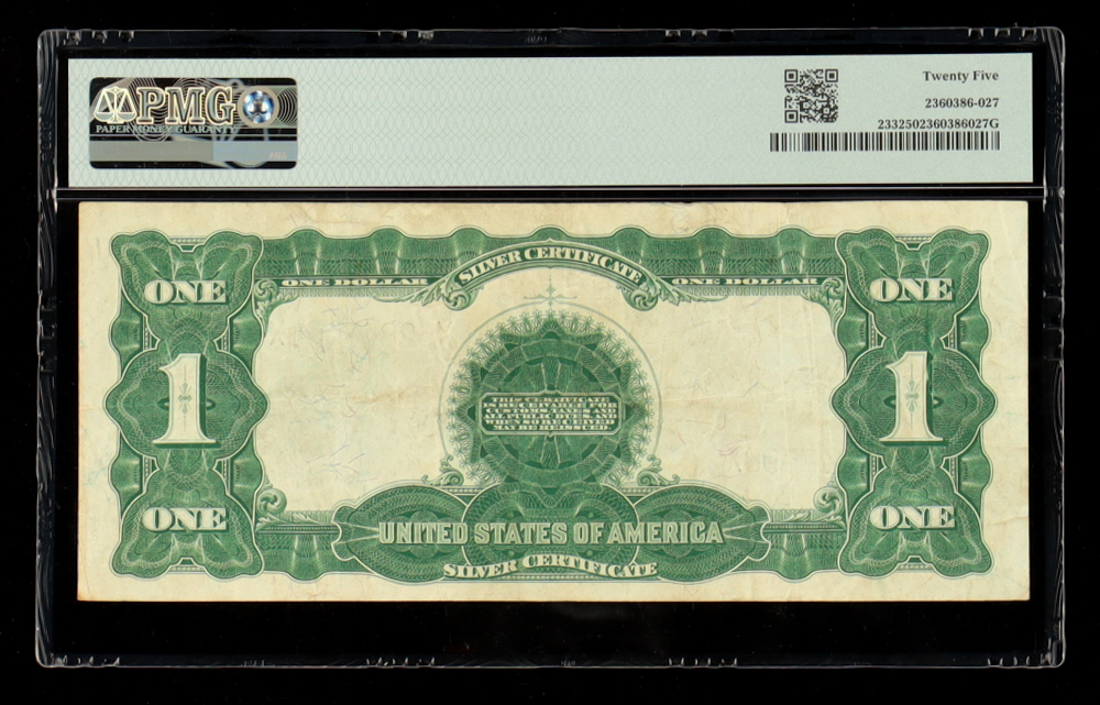 1899 U.S. $1 "Black Eagle" Silver Certificate - Fr. 233 Signed: Teehee / Burke (PMG Very Fine 25) at PristineAuction.com 1899 U.S. $1 "Black Eagle" Silver Certificate - Fr. 233 Signed: Teehee / Burke (PMG Very Fine 25) at PristineAuction.com