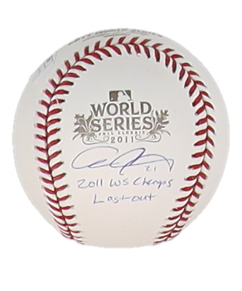 Allen Craig Signed 2011 World Series Baseball Inscribed "2011 WS Champs" & "Last Out" (JSA) at PristineAuction.com Allen Craig Signed 2011 World Series Baseball Inscribed "2011 WS Champs" & "Last Out" (JSA) at PristineAuction.com