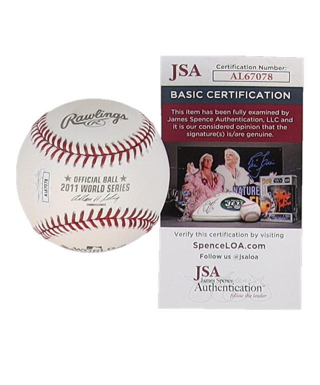 Allen Craig Signed 2011 World Series Baseball Inscribed "2011 WS Champs" & "Last Out" (JSA) at PristineAuction.com Allen Craig Signed 2011 World Series Baseball Inscribed "2011 WS Champs" & "Last Out" (JSA) at PristineAuction.com