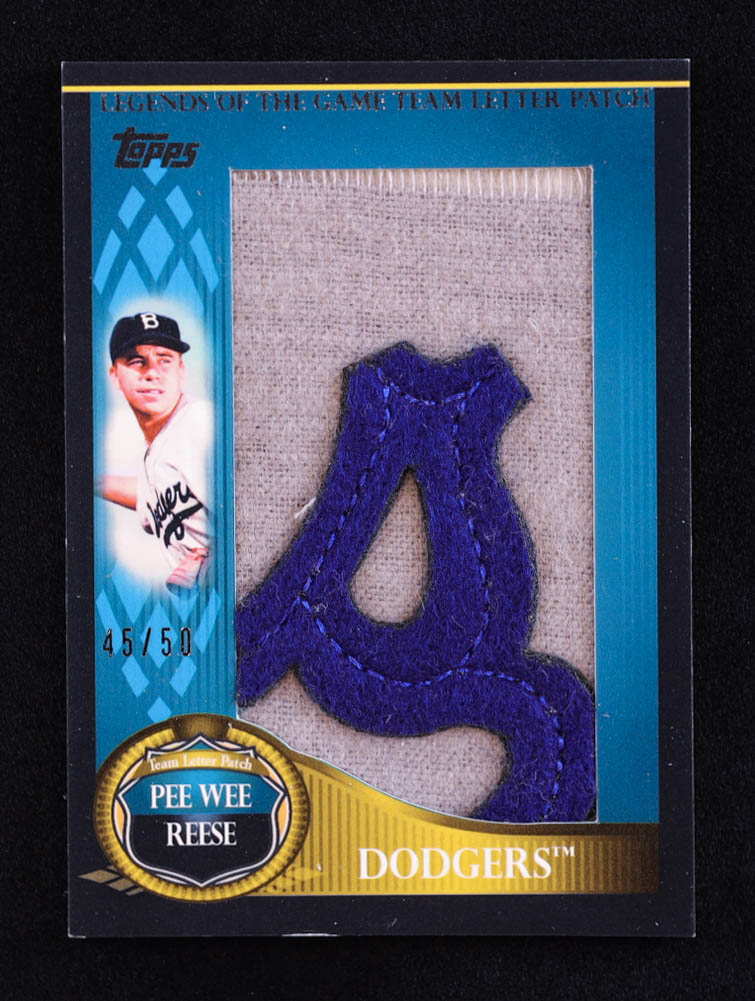 Pee Wee Reese 2009 Topps Update Legends of the Game Team Name Letter Patch #PR #45/50 at PristineAuction.com Pee Wee Reese 2009 Topps Update Legends of the Game Team Name Letter Patch #PR #45/50 at PristineAuction.com