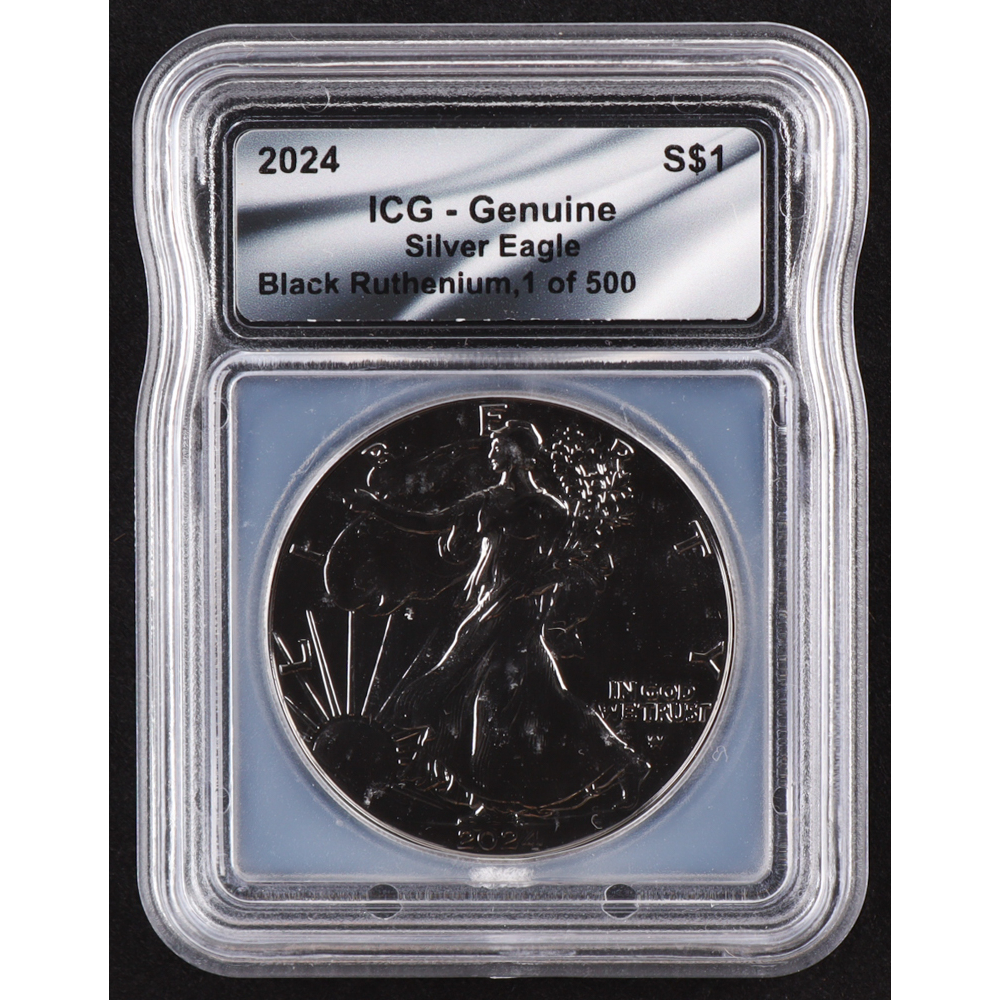2024 Black Ruthenium American Silver Eagle - 1 of 500 (ICG Genuine ...