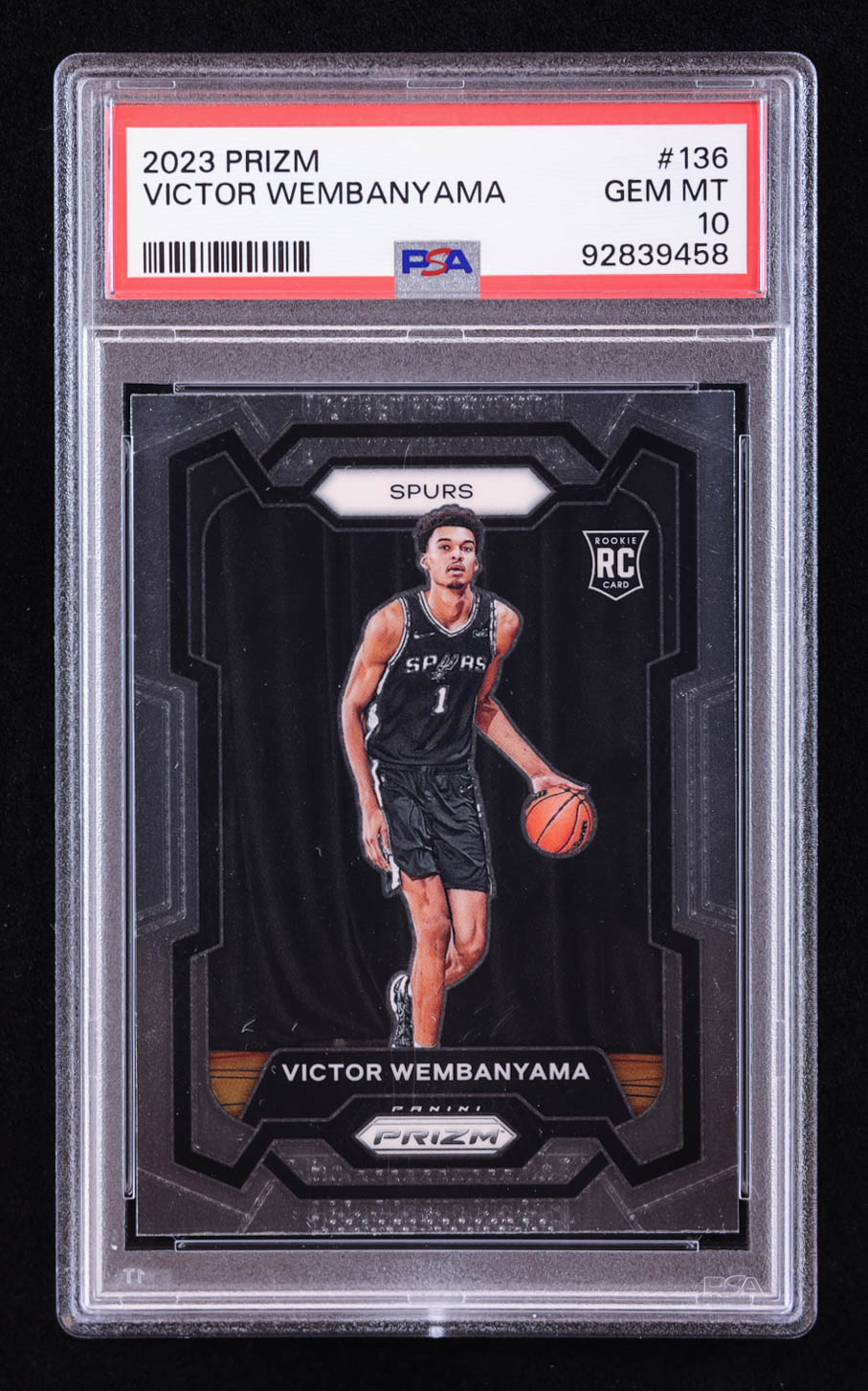 Victor Wembanyama 2023-24 Panini Prizm #136 RC (PSA 10) at PristineAuction.com Victor Wembanyama 2023-24 Panini Prizm #136 RC (PSA 10) at PristineAuction.com