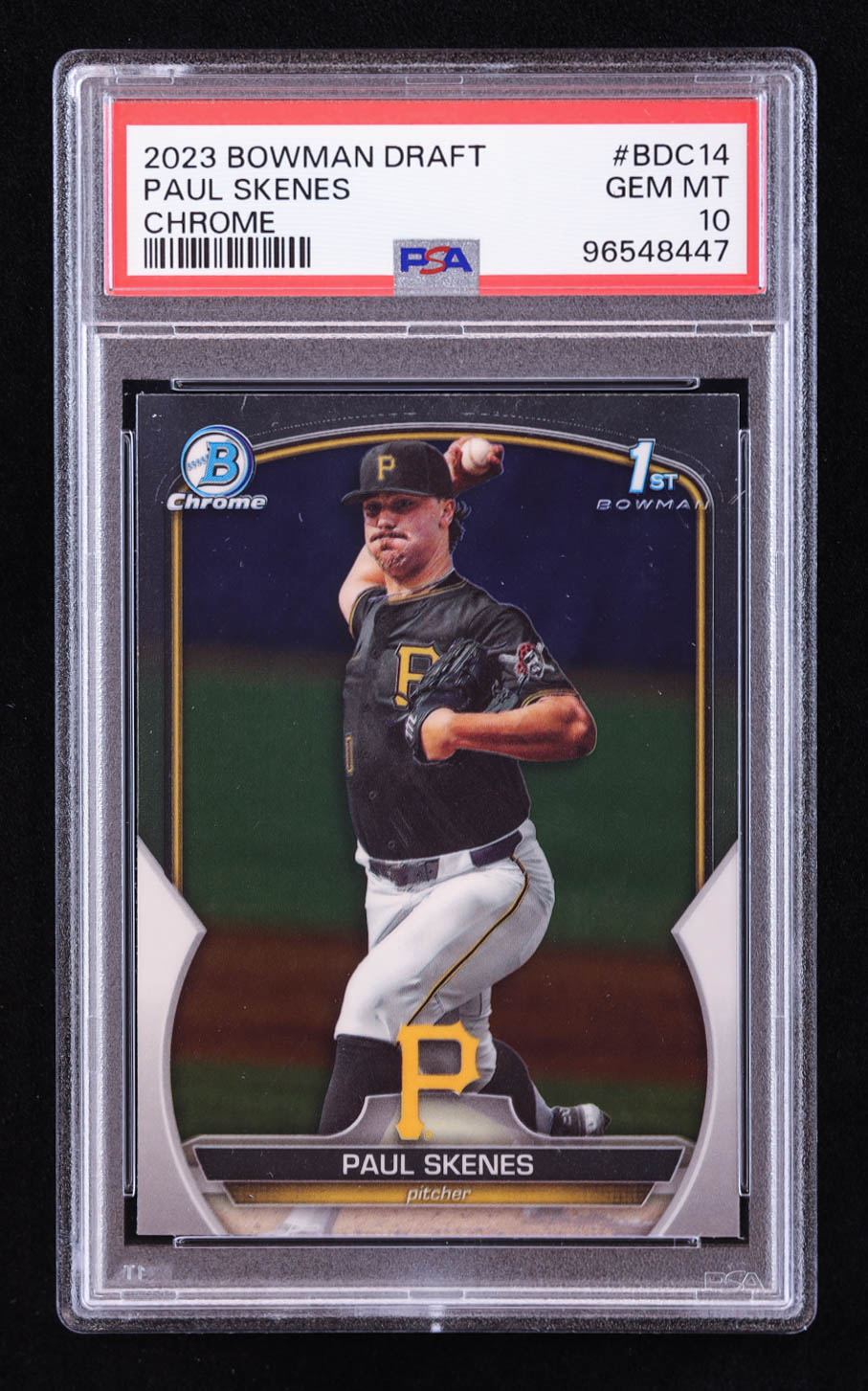 Paul Skenes 2023 Bowman Chrome Draft #BDC14 RC (PSA 10) at PristineAuction.com Paul Skenes 2023 Bowman Chrome Draft #BDC14 RC (PSA 10) at PristineAuction.com