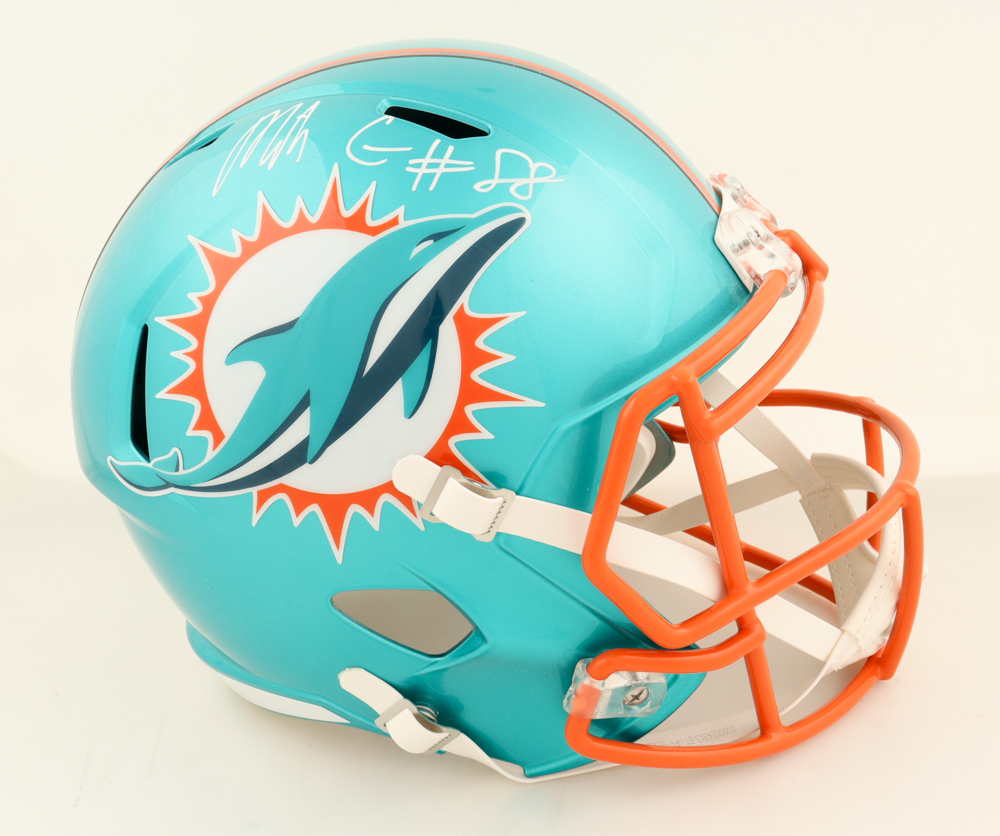 Mike Gesicki Signed Dolphins Full-Size Flash Alternate Speed Helmet (Beckett) at PristineAuction.com Mike Gesicki Signed Dolphins Full-Size Flash Alternate Speed Helmet (Beckett) at PristineAuction.com