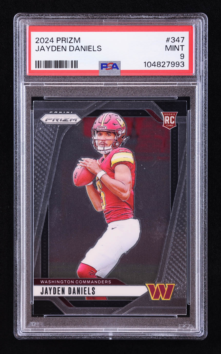 Jayden Daniels 2024 Panini Prizm #347 RC (PSA 9) at PristineAuction.com Jayden Daniels 2024 Panini Prizm #347 RC (PSA 9) at PristineAuction.com