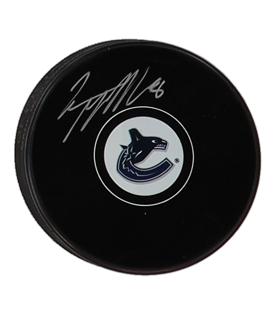 Conor Garland Signed Canucks Logo Hockey Puck (Premium Autographs) at PristineAuction.com Conor Garland Signed Canucks Logo Hockey Puck (Premium Autographs) at PristineAuction.com