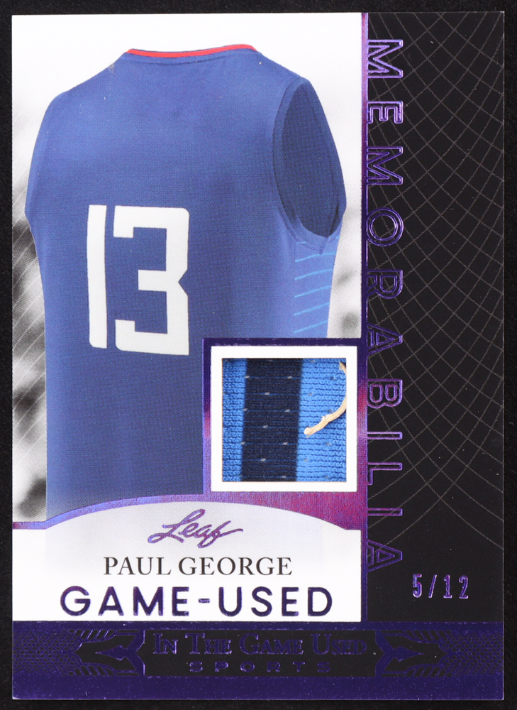 Paul George 2024 Leaf ITG Used Memorabilia Purple Spectrum #GUM43 #05/12 at PristineAuction.com Paul George 2024 Leaf ITG Used Memorabilia Purple Spectrum #GUM43 #05/12 at PristineAuction.com