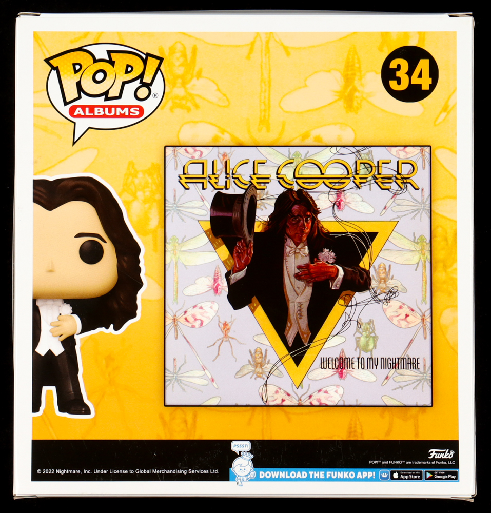 Alice Cooper Signed "Welcome To My Nightmare" #34 Alice Cooper Funko Pop! Albums Vinyl Figure (PSA) at PristineAuction.com Alice Cooper Signed "Welcome To My Nightmare" #34 Alice Cooper Funko Pop! Albums Vinyl Figure (PSA) at PristineAuction.com
