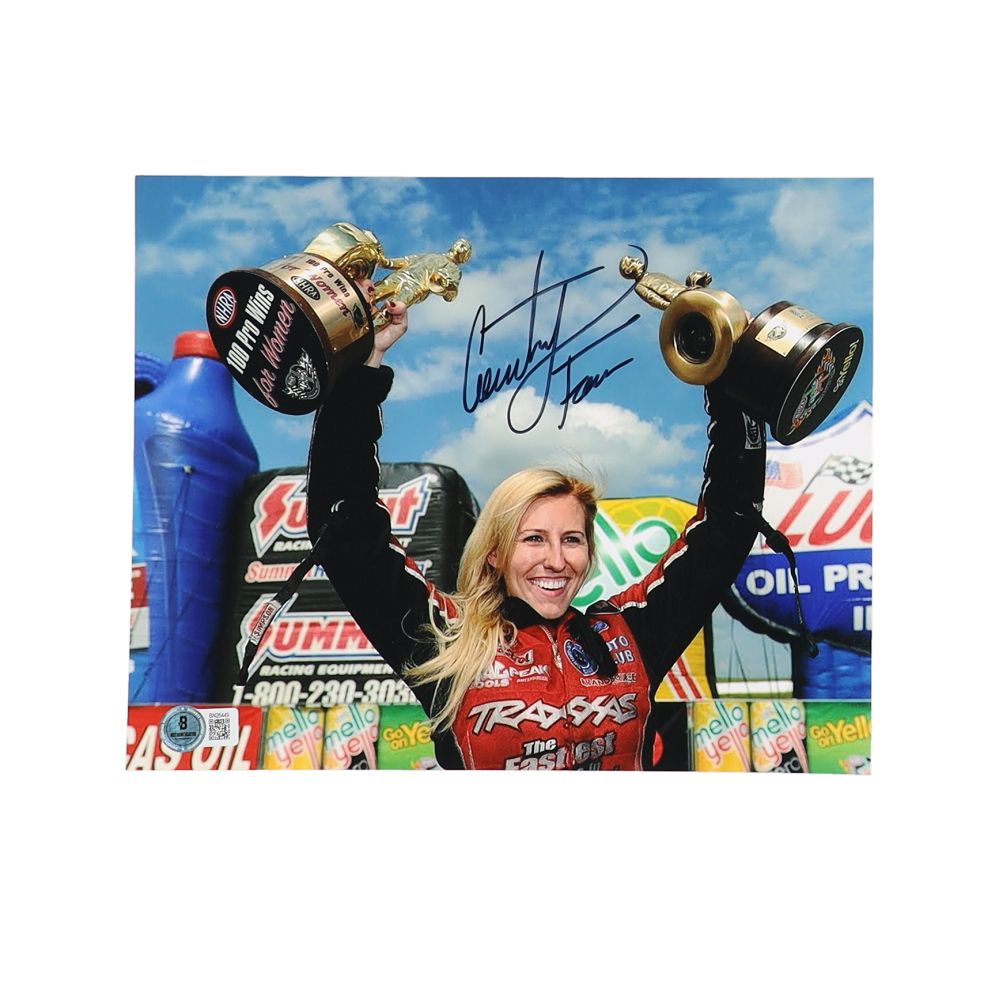 COURTNEY FORCE Signed Autographed 8x10 NHRA Photo - Foto 10
