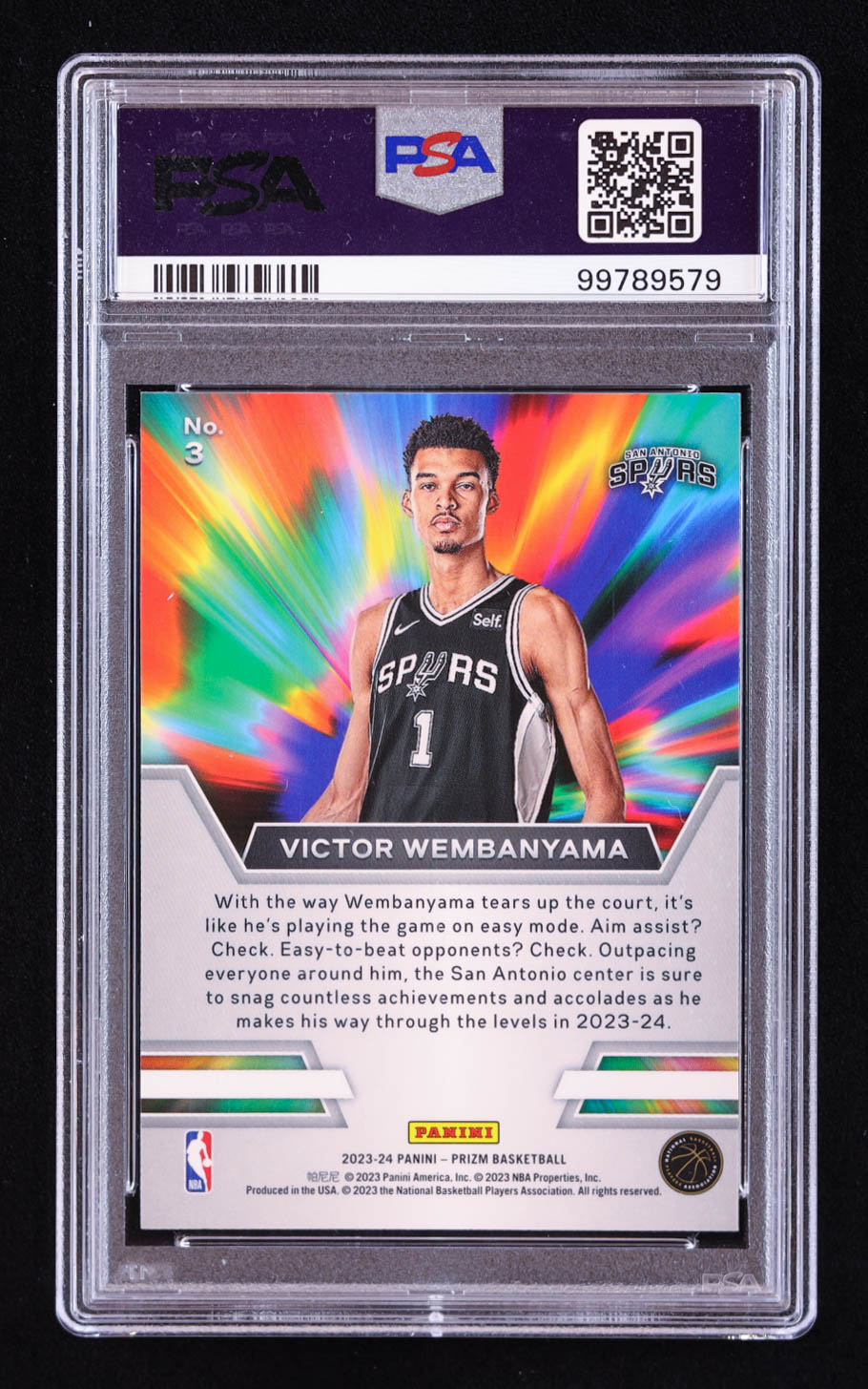 Victor Wembanyama 2023-24 Panini Prizm Instant Impact #3 RC (PSA 10) at PristineAuction.com Victor Wembanyama 2023-24 Panini Prizm Instant Impact #3 RC (PSA 10) at PristineAuction.com