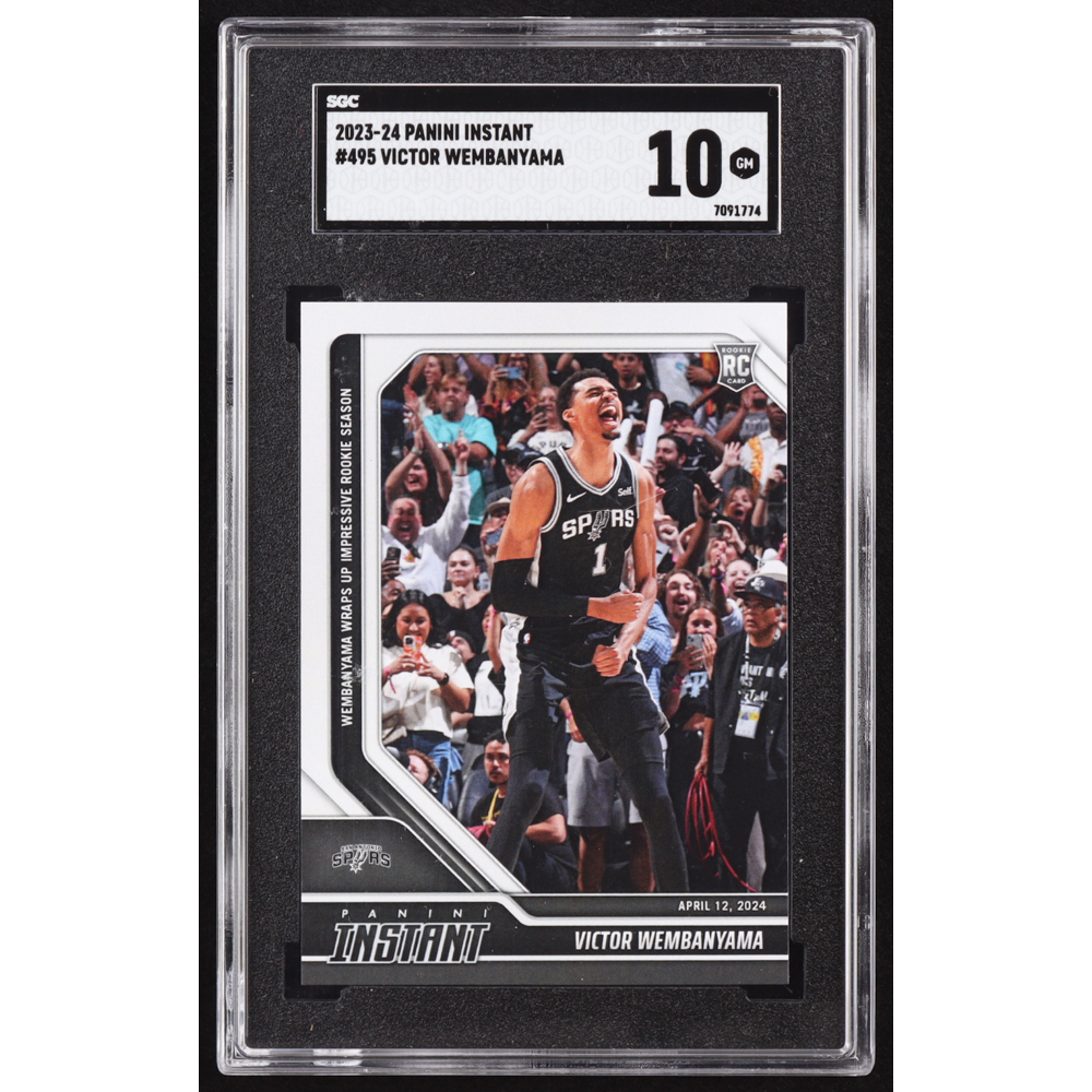 Victor Wembanyama 2023-24 Panini Instant #495 RC (SGC 10) at PristineAuction.com