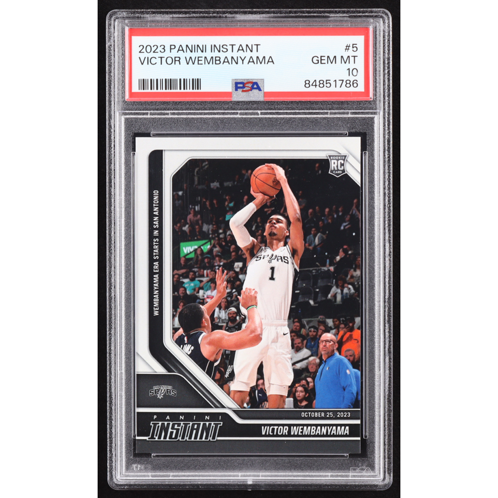 Victor Wembanyama 2023-24 Panini Instant #5 RC (PSA 10) at PristineAuction.com