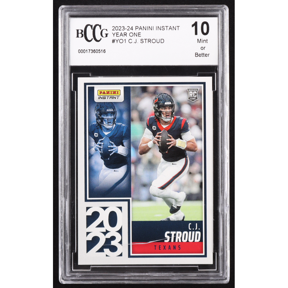 CJ Stroud 2023 Panini Instant Year One #YO1 RC (BCCG 10) at PristineAuction.com
