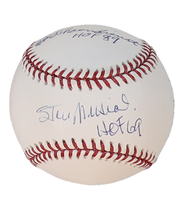 Cardinals OML Baseball Signed & Inscribed by (5) with Stan Musial, Lou Brock, Bob Gibson, Red Schoendienst & Ozzie Smith (TriStar) at PristineAuction.com Cardinals OML Baseball Signed & Inscribed by (5) with Stan Musial, Lou Brock, Bob Gibson, Red Schoendienst & Ozzie Smith (TriStar) at PristineAuction.com