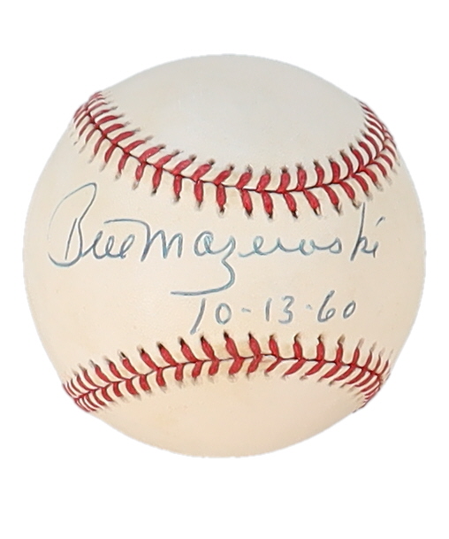 Bill Mazeroski Signed ONL Baseball Inscribed "10-13-60" (PSA) at PristineAuction.com Bill Mazeroski Signed ONL Baseball Inscribed "10-13-60" (PSA) at PristineAuction.com