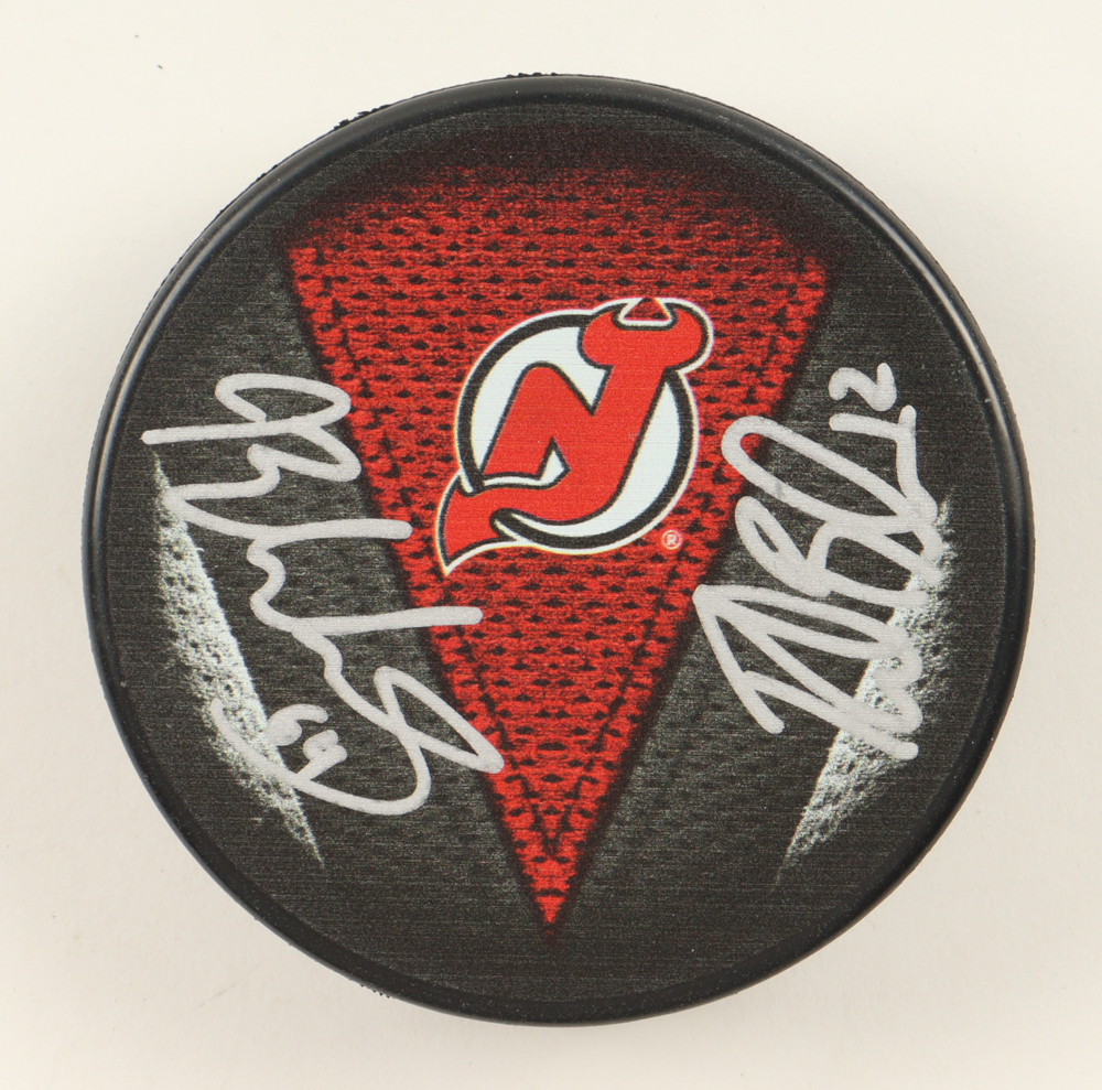 Reid Boucher & Joseph Blandisi Signed Devils Hockey Puck (Beckett) at PristineAuction.com Reid Boucher & Joseph Blandisi Signed Devils Hockey Puck (Beckett) at PristineAuction.com