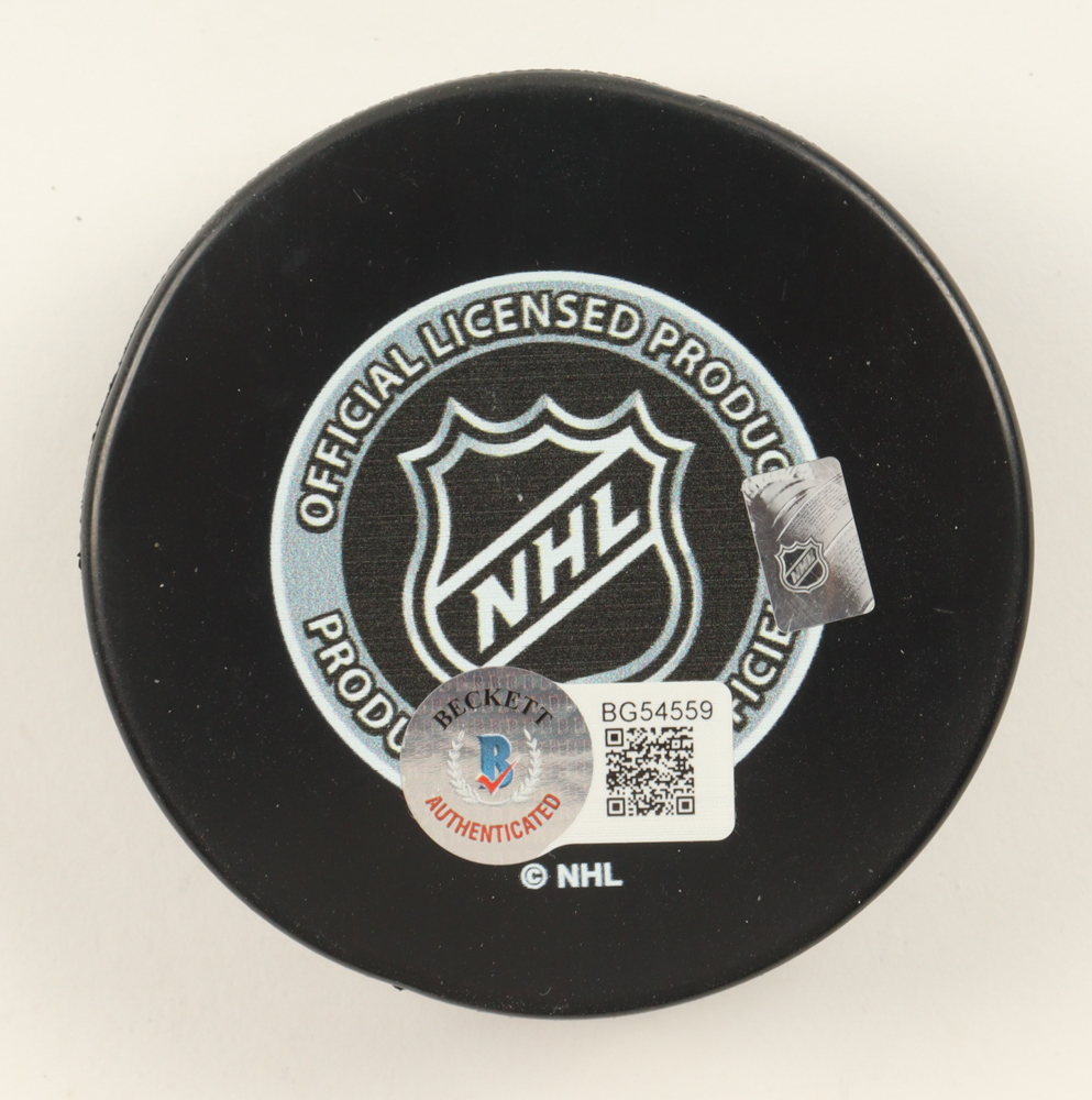 Reid Boucher & Joseph Blandisi Signed Devils Hockey Puck (Beckett) at PristineAuction.com Reid Boucher & Joseph Blandisi Signed Devils Hockey Puck (Beckett) at PristineAuction.com