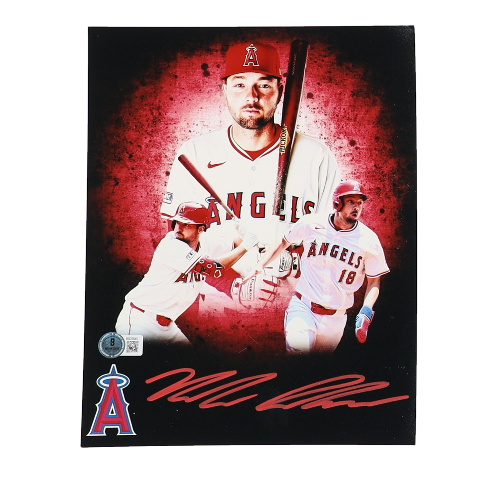 Nolan Schanuel Signed Angels 8x10 Photo (Beckett) at PristineAuction.com
