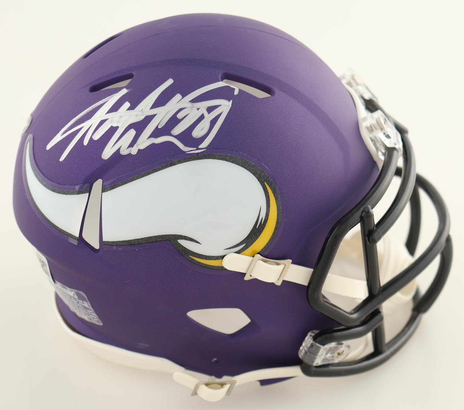Adrian Peterson Signed Vikings Speed Mini Helmet (Beckett) at PristineAuction.com Adrian Peterson Signed Vikings Speed Mini Helmet (Beckett) at PristineAuction.com