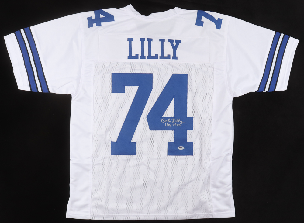 Bob Lilly Signed Jersey Inscribed "HOF 1980" (PSA) at PristineAuction.com Bob Lilly Signed Jersey Inscribed "HOF 1980" (PSA) at PristineAuction.com
