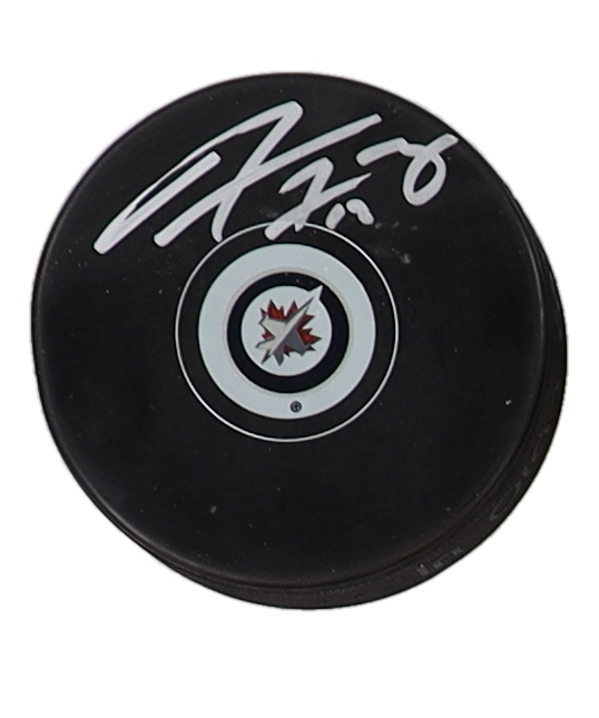 Adam Lowry Signed Jets Logo Hockey Puck (Beckett) at PristineAuction.com Adam Lowry Signed Jets Logo Hockey Puck (Beckett) at PristineAuction.com