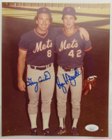 Gary Carter & Roger McDowell Signed Mets 8x10 Photo (JSA) at PristineAuction.com